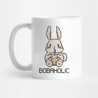 Bobaholic Pixel Bunny Loves Boba Tea! Mug